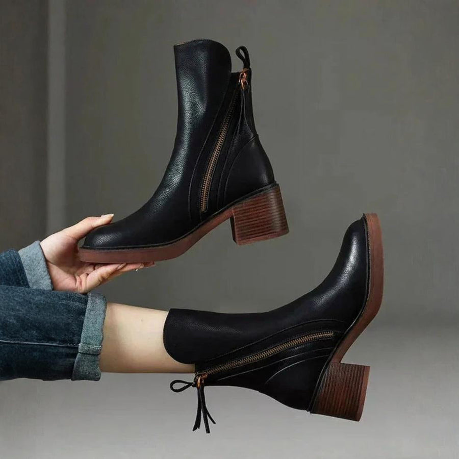 Martina | Bottines noires à talon bloc — vue 2