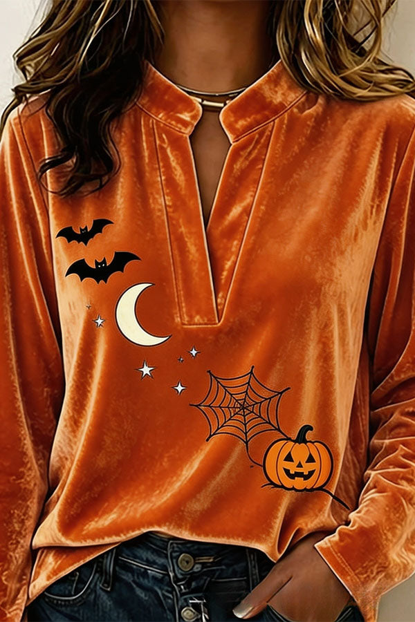 Chemise en velours à manches longues pour Halloween — vue du produit