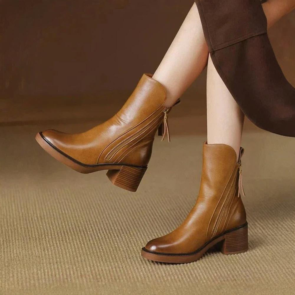 Martina | Bottines noires à talon bloc — vue 1
