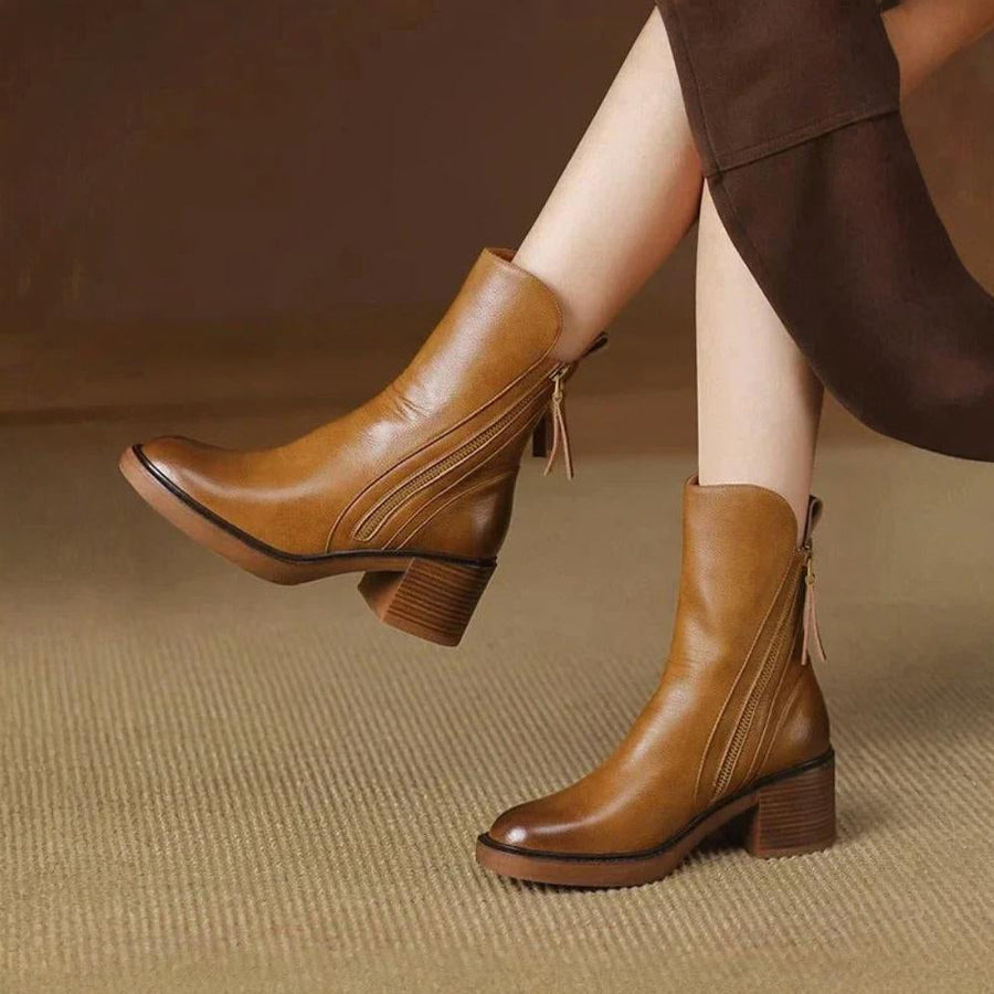 Martina | Bottines noires à talon bloc — vue 1