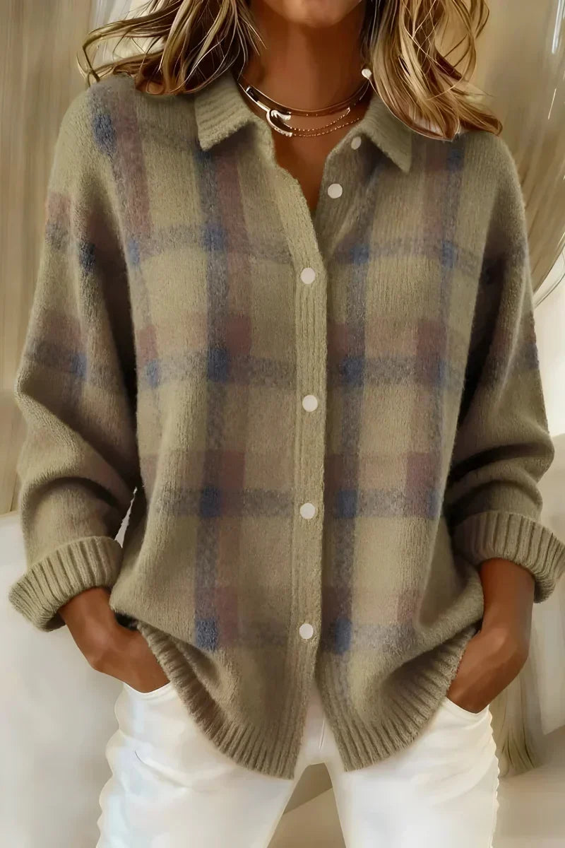 Cardigan à carreaux — vue 1