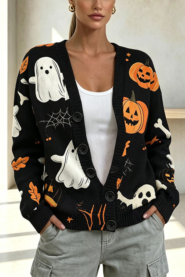 Cardigan d’Halloween | Style automnal festif — vue du produit