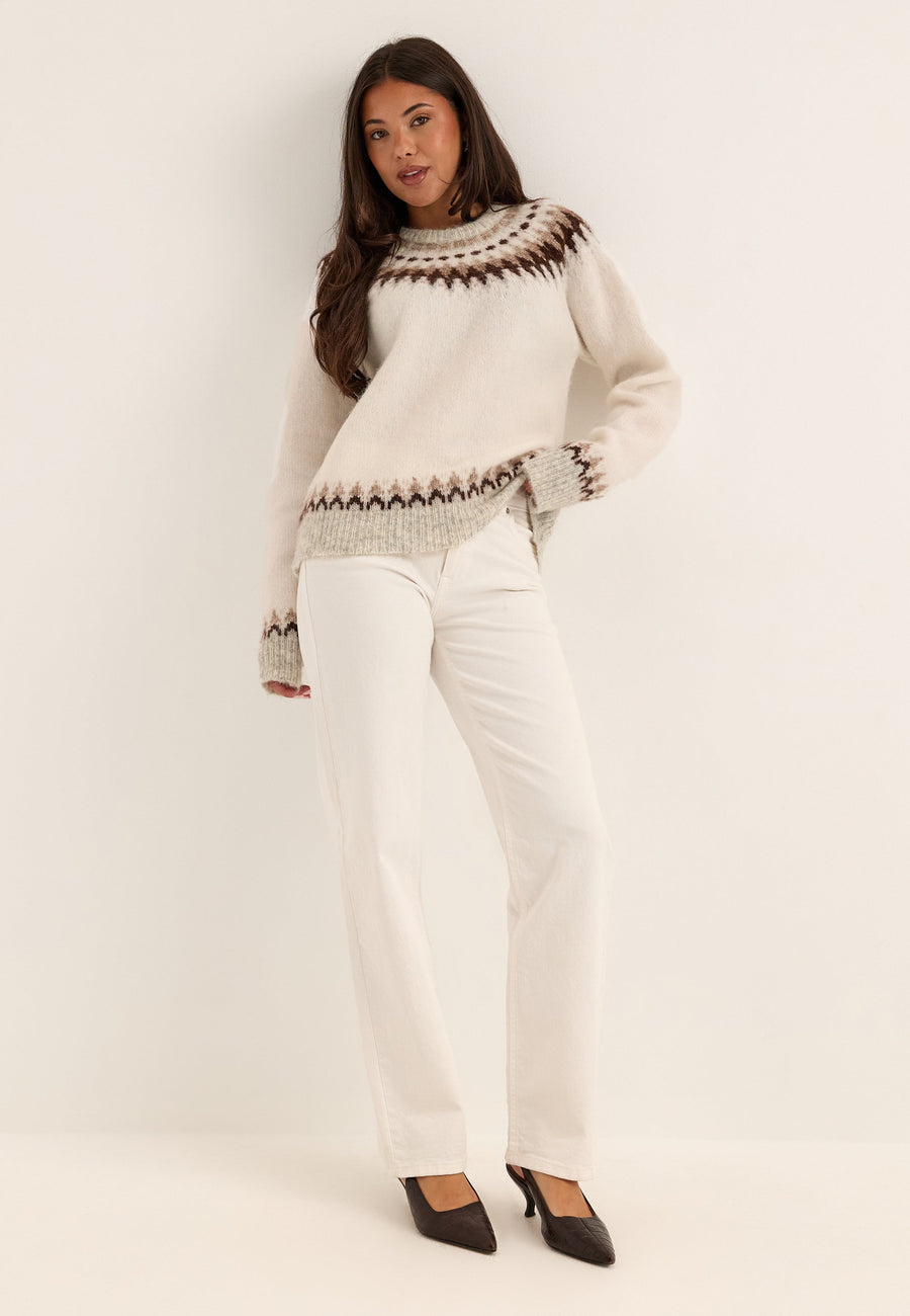 Pull blanc Almendral — vue 2