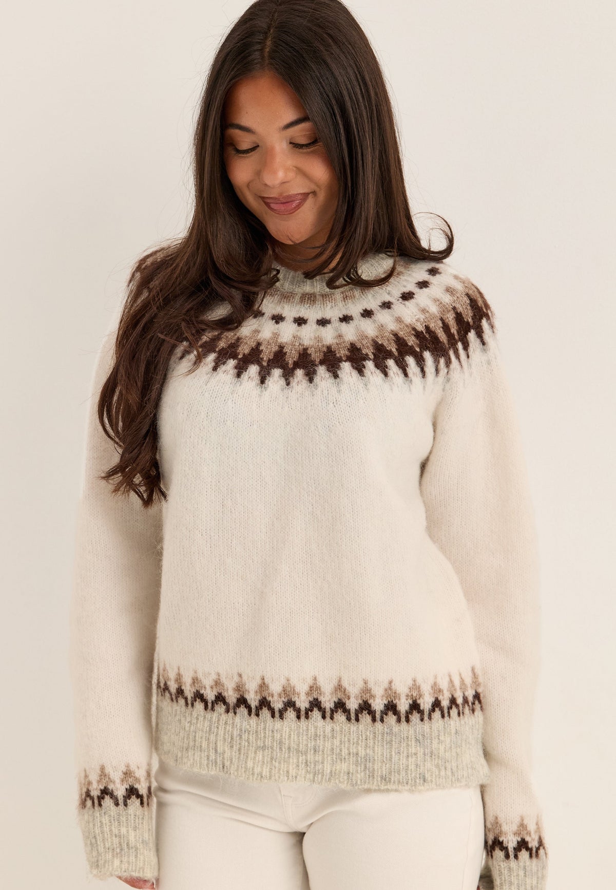 Pull blanc Almendral — vue 3