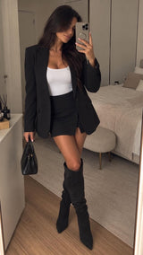 Noir avec body blanc