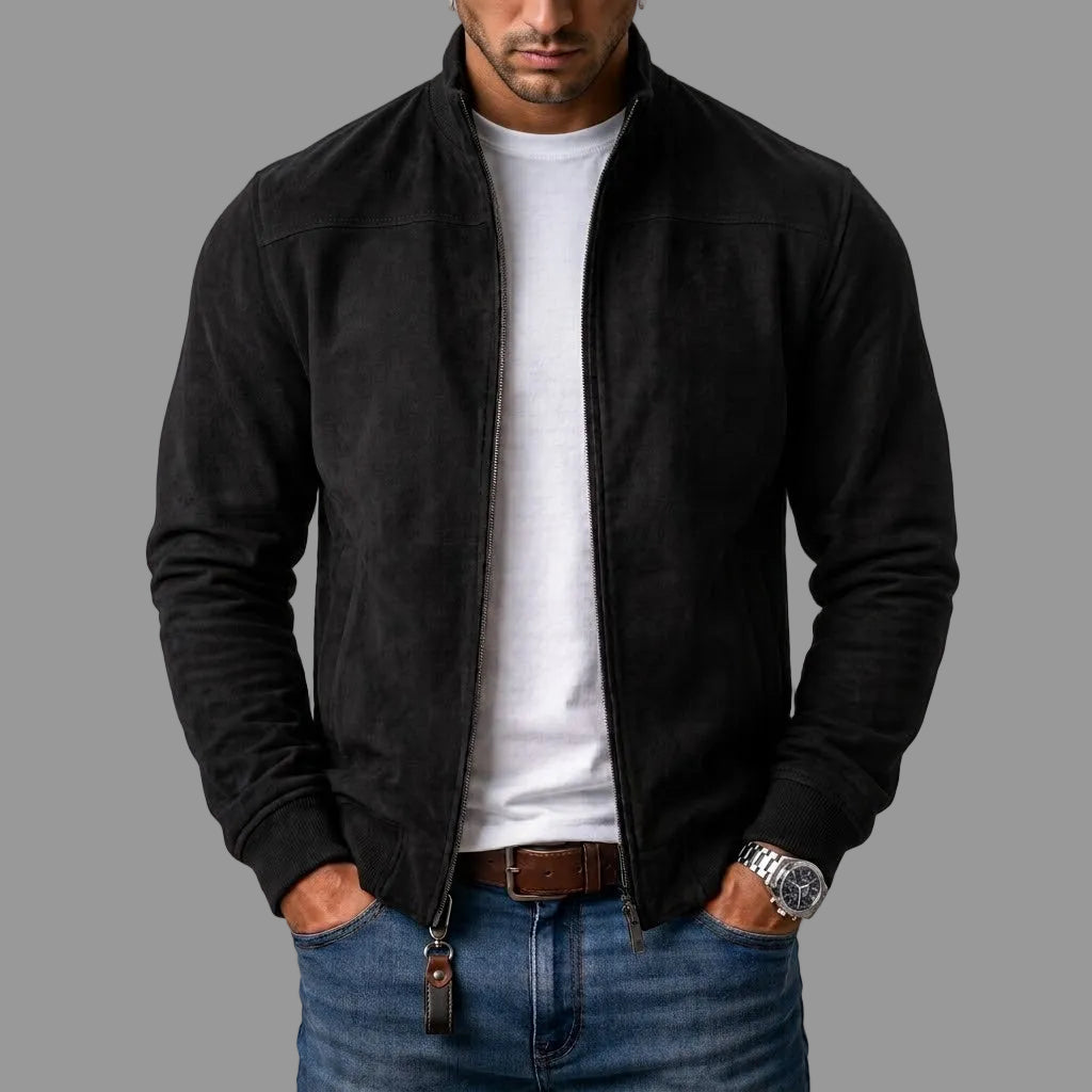 Veste bomber en daim — vue 1