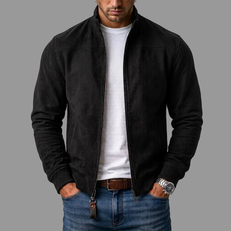 Veste bomber en daim — vue 1