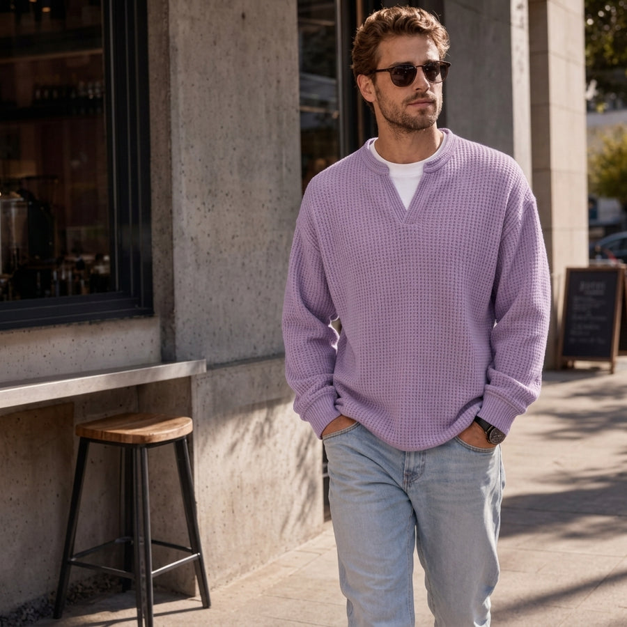 Tee-shirt homme gaufré à effet superposé — vue 1