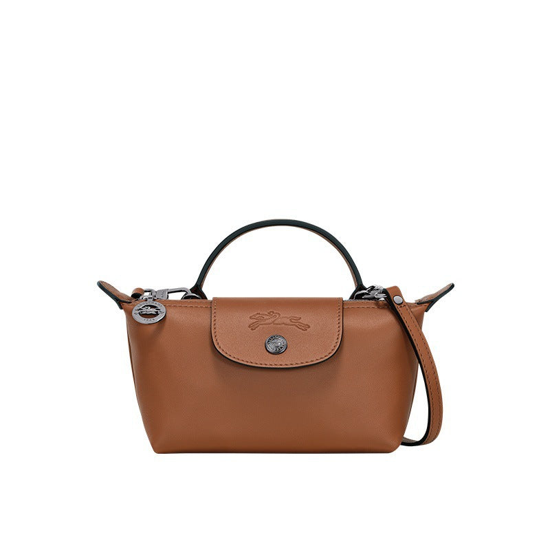 Mini-sac à finitions en cuir | Marron — vue 2