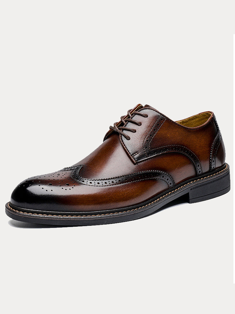 Derbies à bout allongé et perforations décoratives — vue 1