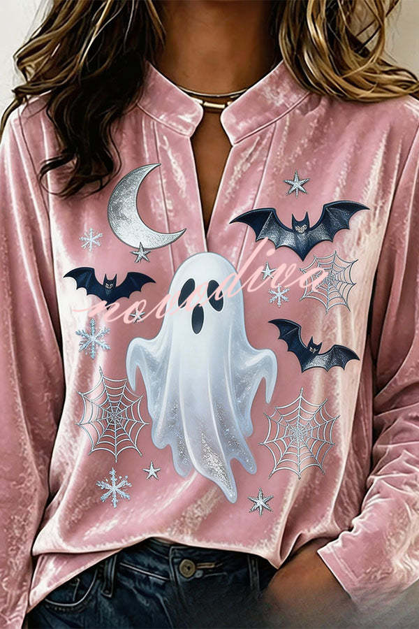 Chemise en velours à manches longues pour Halloween — vue du produit