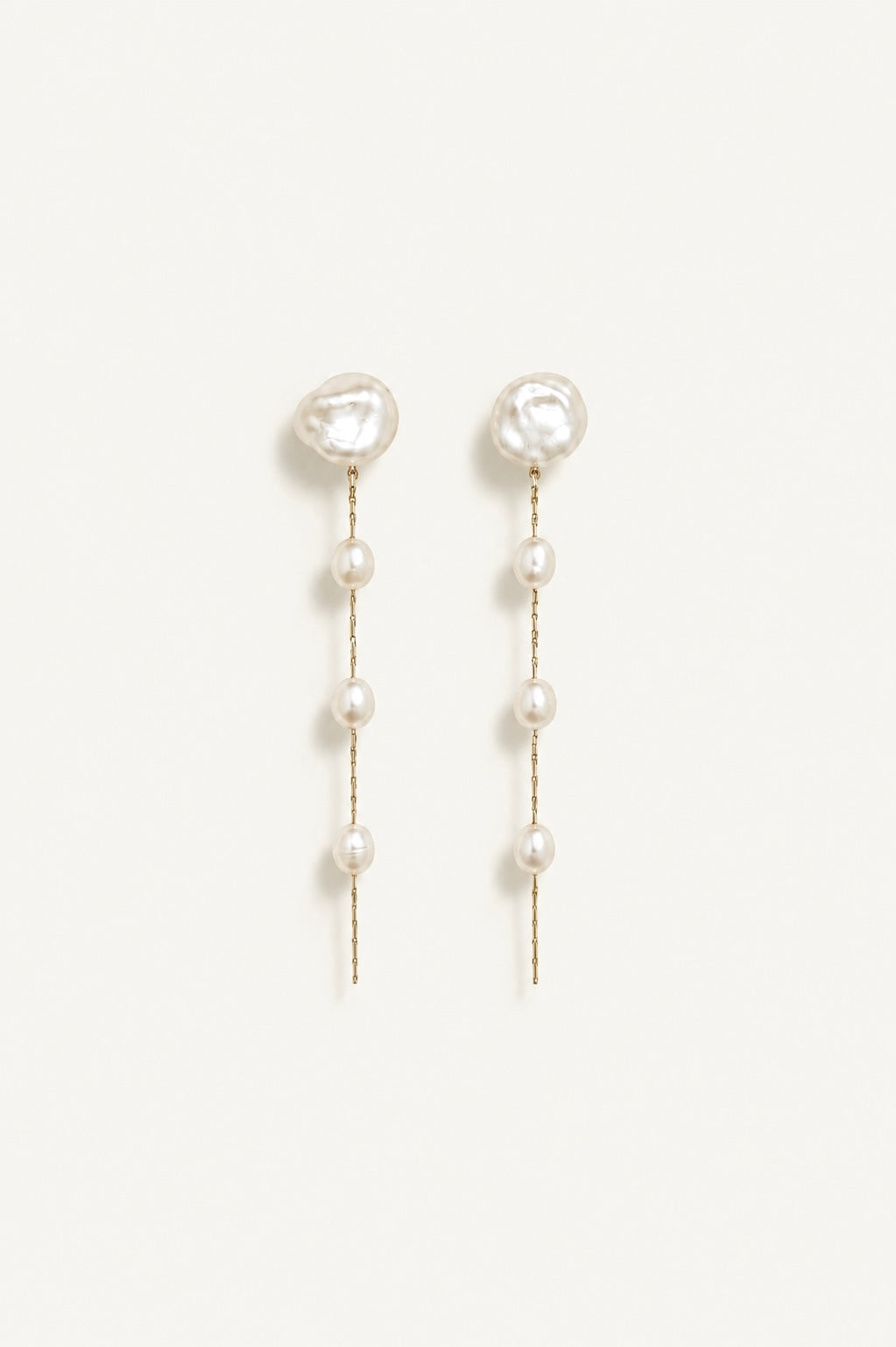 Boucles d’oreilles convertibles à chaînes et microperles d’eau douce — vue 4