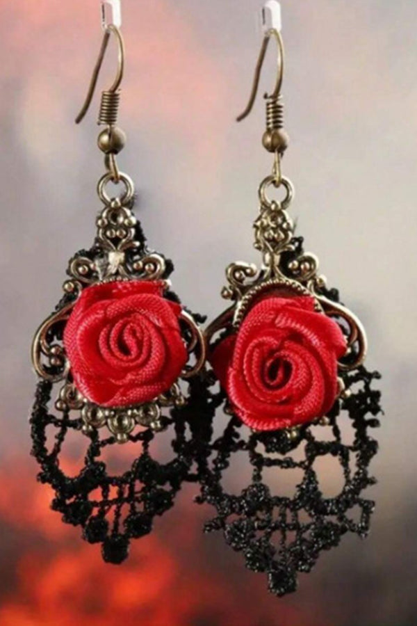 Boucles d’oreilles roses sombres | Style gothique — vue du produit