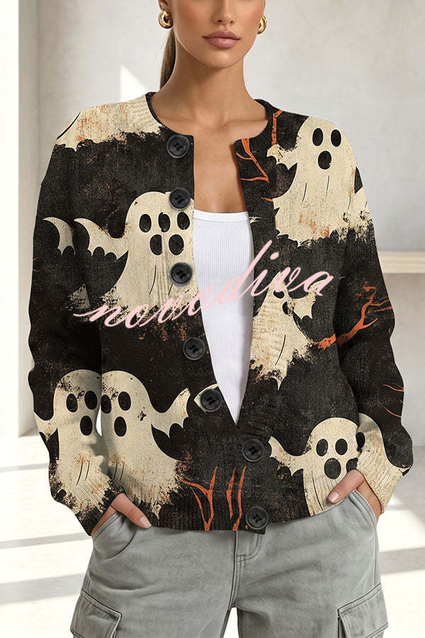 Cardigan d’Halloween | Style automnal festif — vue du produit