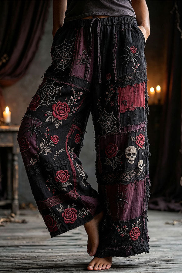 Pantalon large à imprimé d’Halloween — vue du produit
