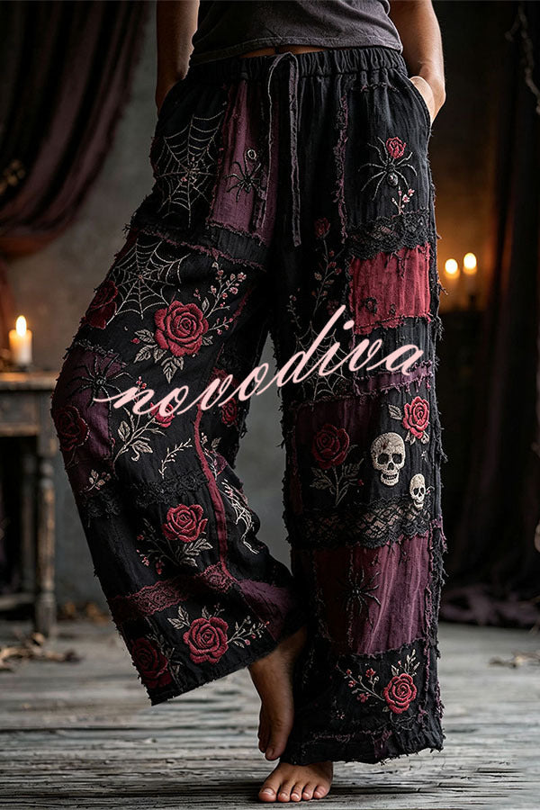 Pantalon large à imprimé d’Halloween — vue du produit