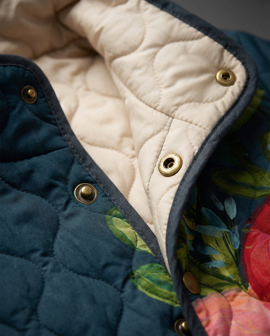 Veste matelassée à imprimé floral rétro — vue 2