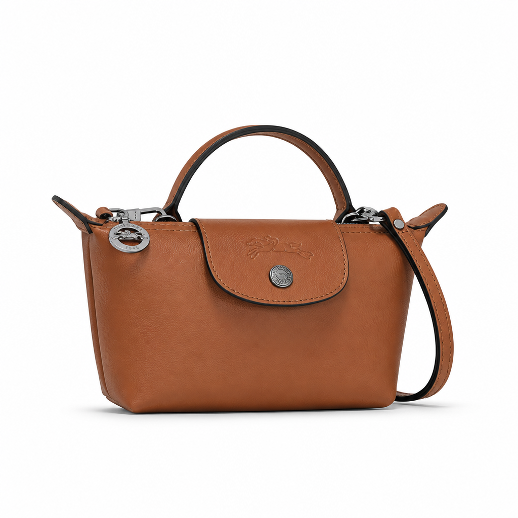 Mini-sac à finitions en cuir | Marron — vue 1